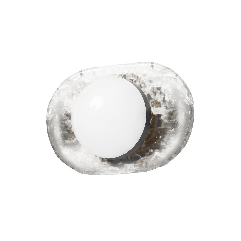 10W Wall Sconce Matte Black with Clear Glass. Picture 1