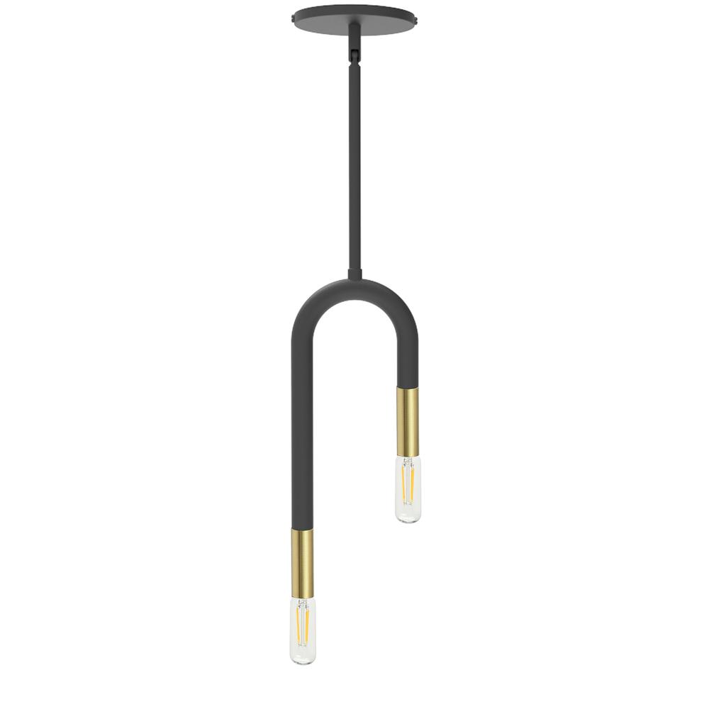 2LT Incandescent Pendant, MB & AGB. Picture 1