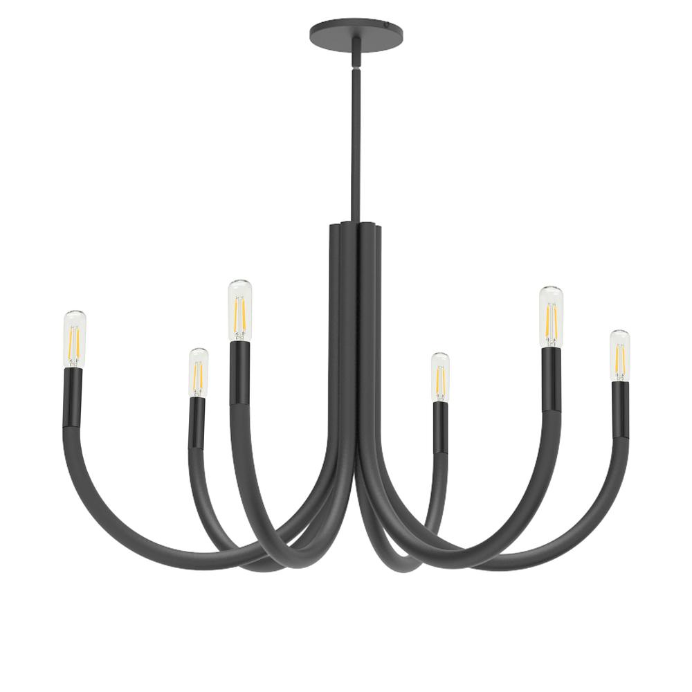 6LT Incandescent Chandelier, MB. Picture 1