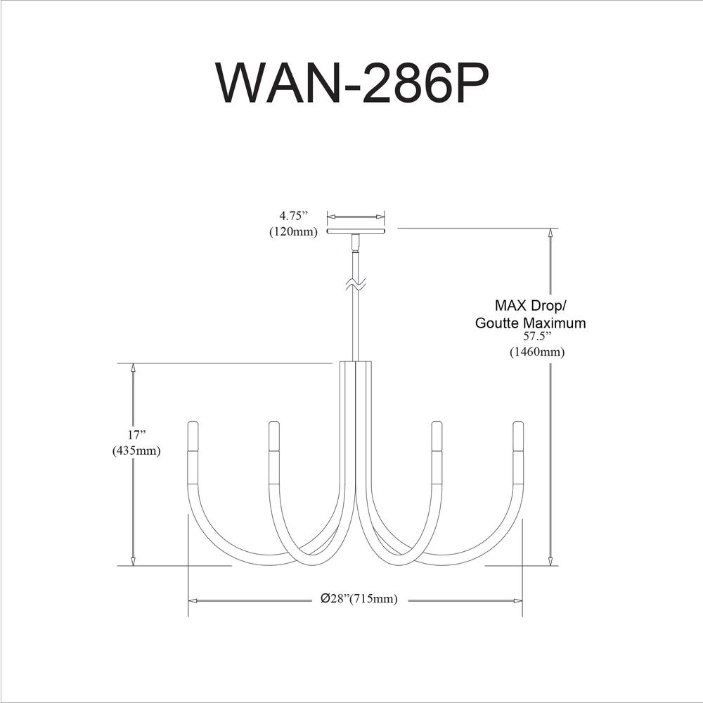 6LT Incandescent Chandelier, MB & AGB. Picture 2