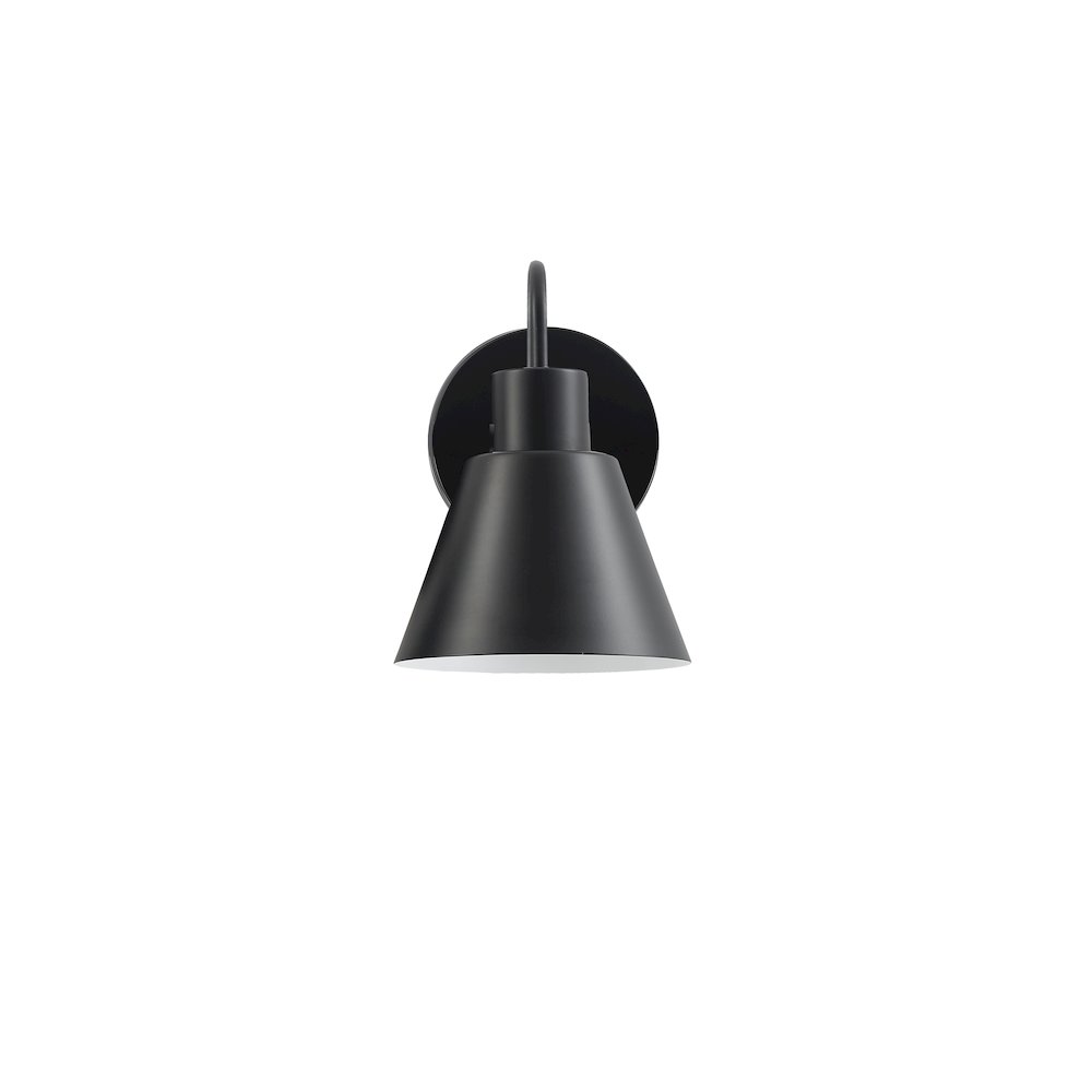 1 Light Wall Sconce in Matte Black. Picture 1