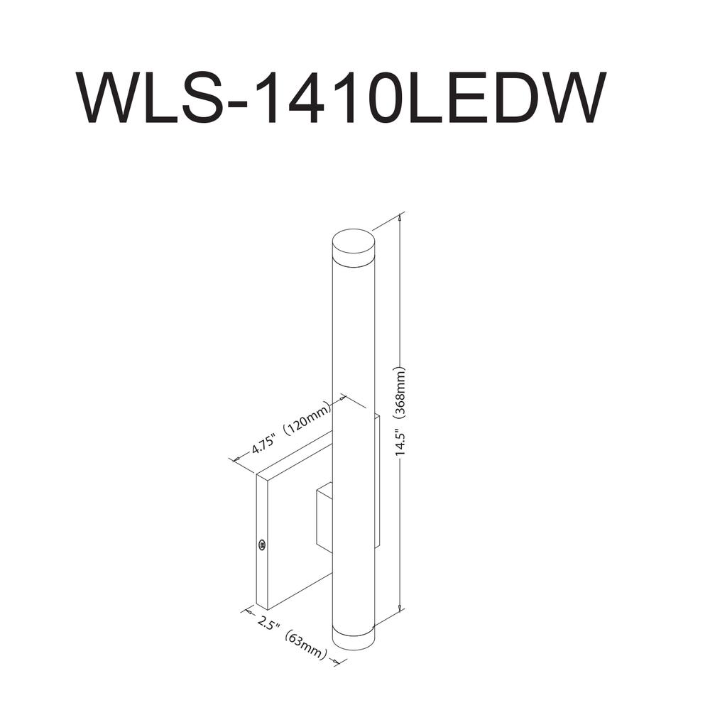 10W Wall Sconce, AGB with FR Acrylic Diffuser. Picture 2