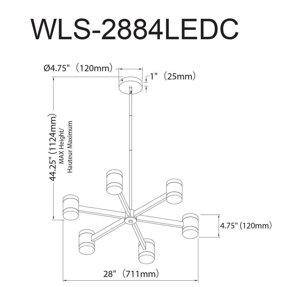 84W Chandelier, MB, FR Acrylic Diff. Picture 8