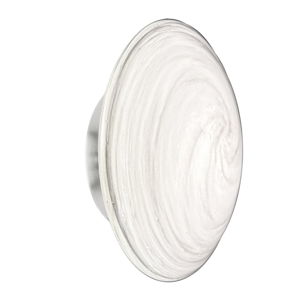 5W Wall Sconce in Polished Chrome w/ Swirl Glass. Picture 1