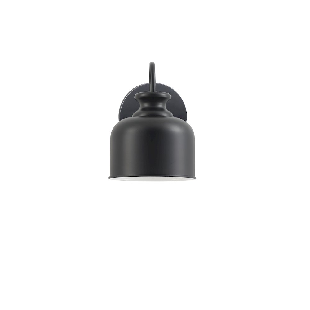 1 Light Wall Sconce in Matte Black. Picture 1