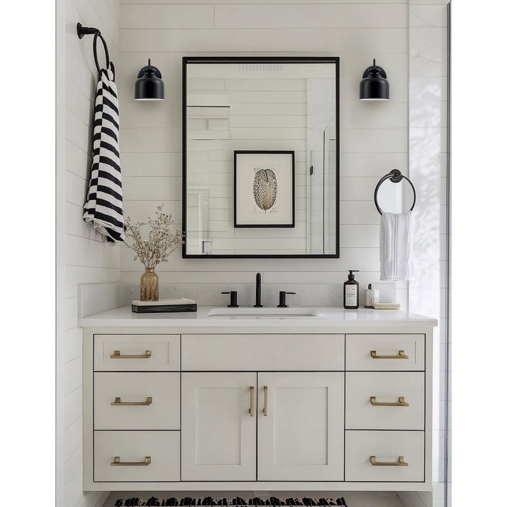 1 Light Wall Sconce in Matte Black. Picture 2