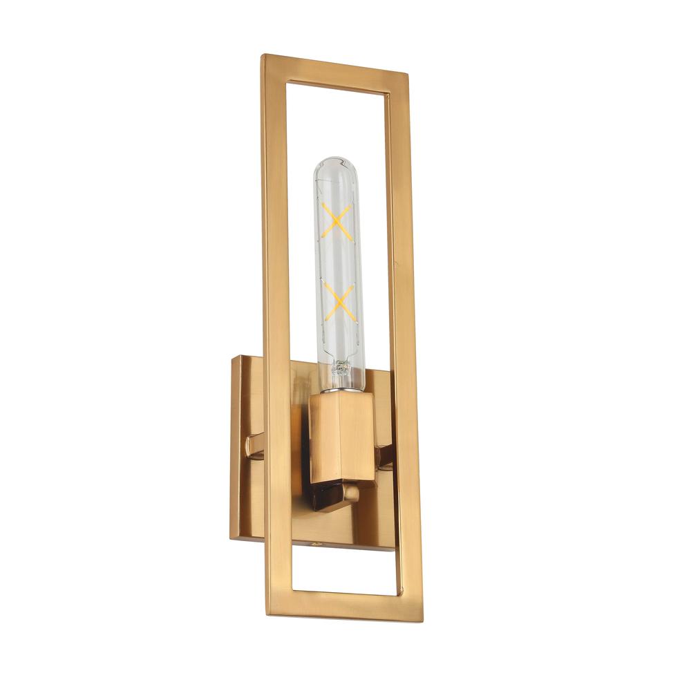 1LT Incandescent Wall Sconce, AGB. Picture 1