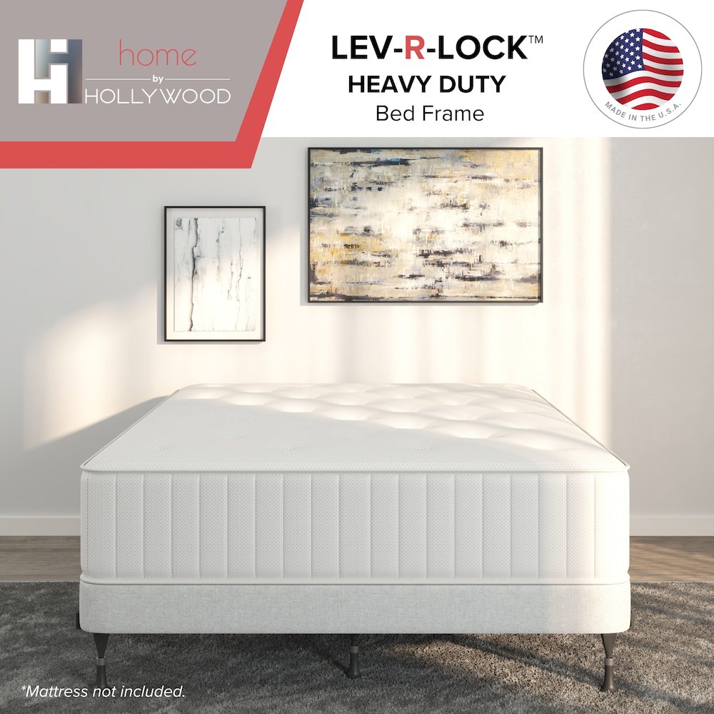 Lev-R-Lock - Bed Frame with Glides - Twin/Full/Queen - 6 Leg with Center Support. Picture 3