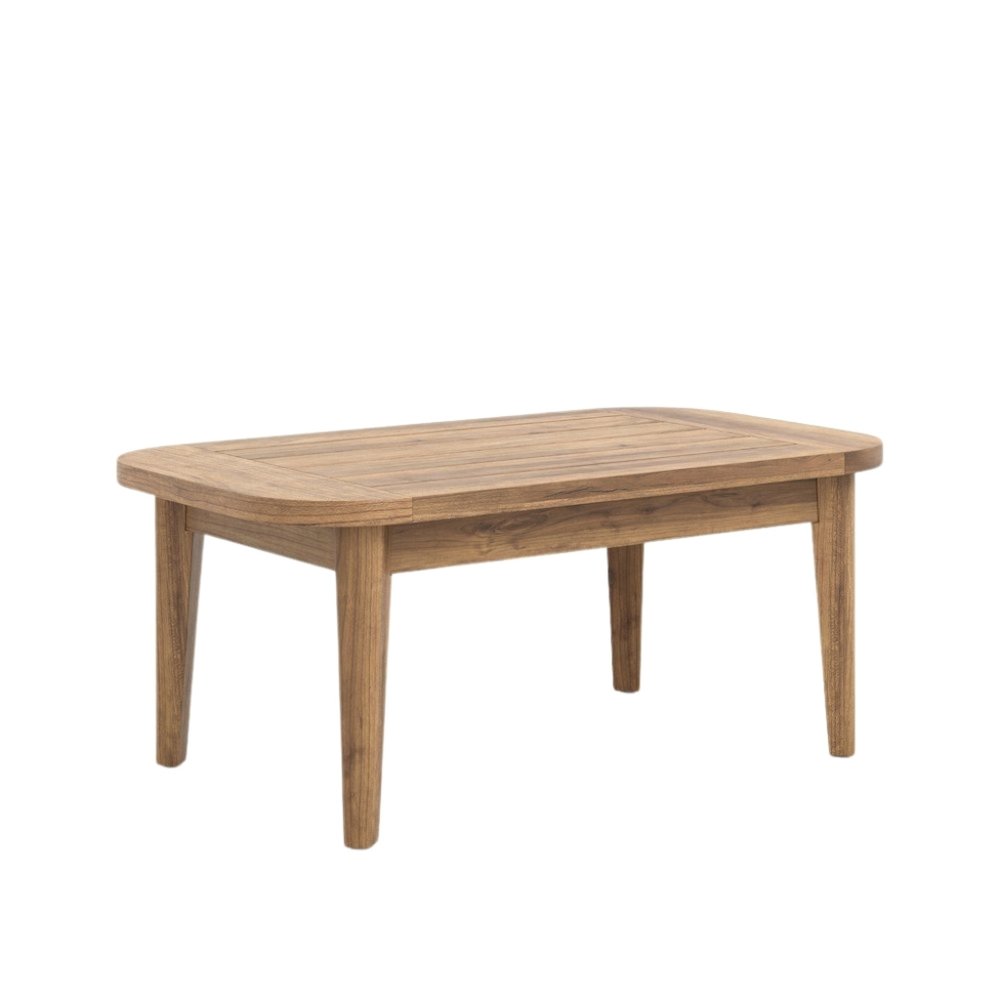 Brown Wood Outdoor Coffee Table, Patio Coffee Tables for Outside Use. Picture 1