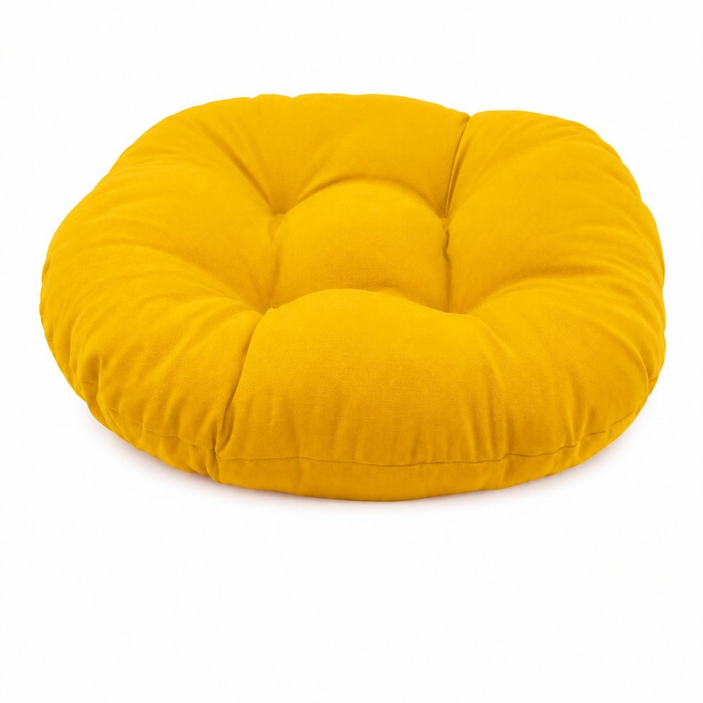 18 inch Round Solid Twill Footstool Cushion  93301-18IN-TW-SS. Picture 1