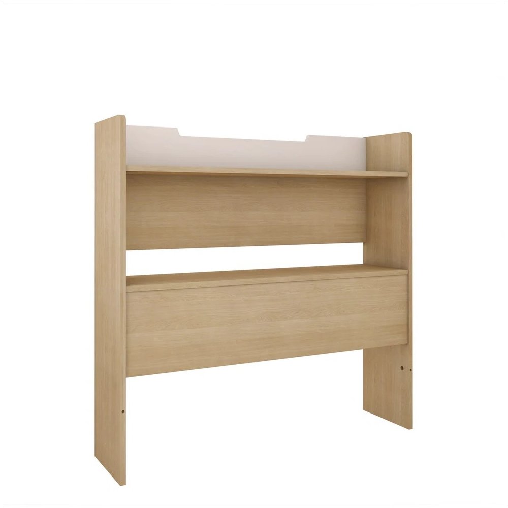Bookcase Headboard, Twin|Natural Maple & White. Picture 2