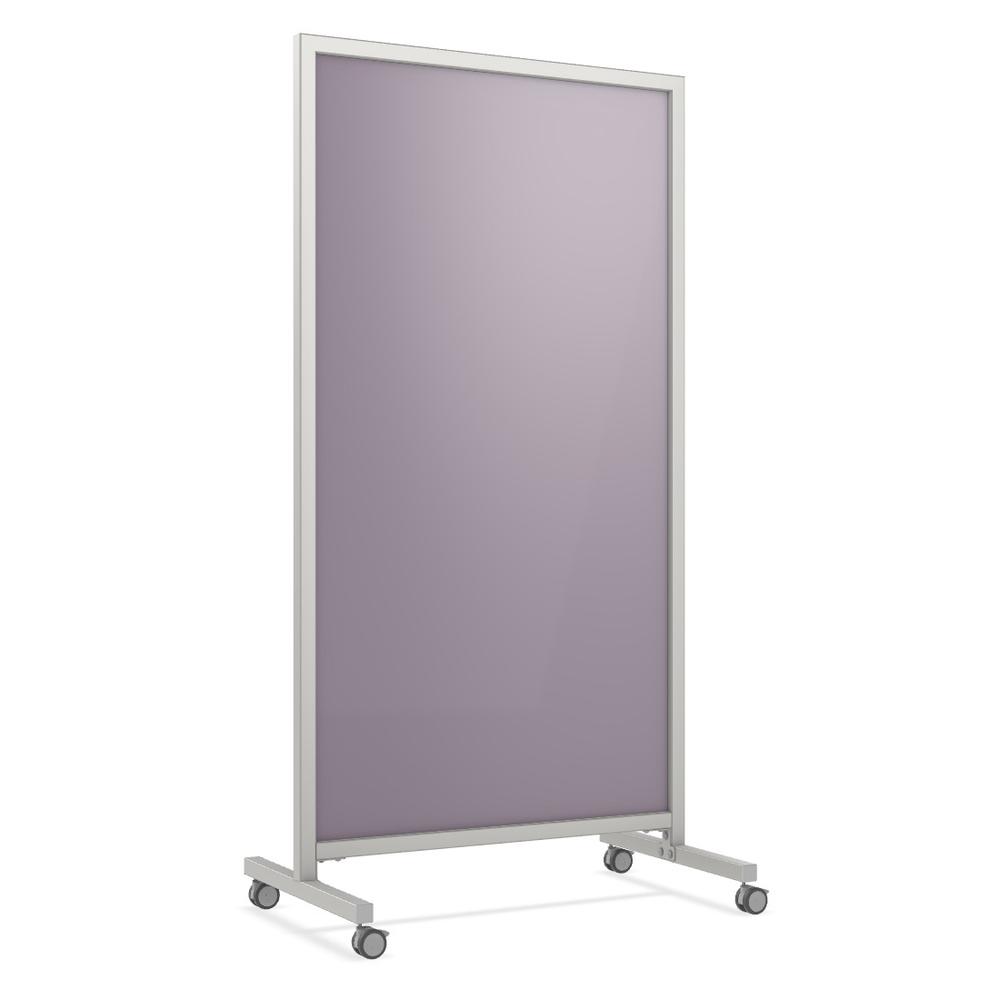 Ghent EZ Mobile Glassboard, Non-magnetic, 75"H x 38"W, Grape. Picture 1