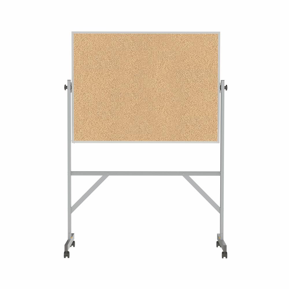 72⅛"x 53¼" Aluminum Frame Reversible Natural Cork/Natural Cork. Picture 1