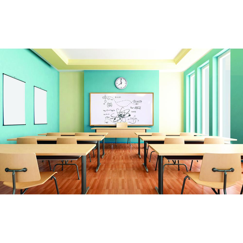 Ghent Magnetic Porcelain Whiteboard with Wood Frame, 4'H x 12'W. Picture 5