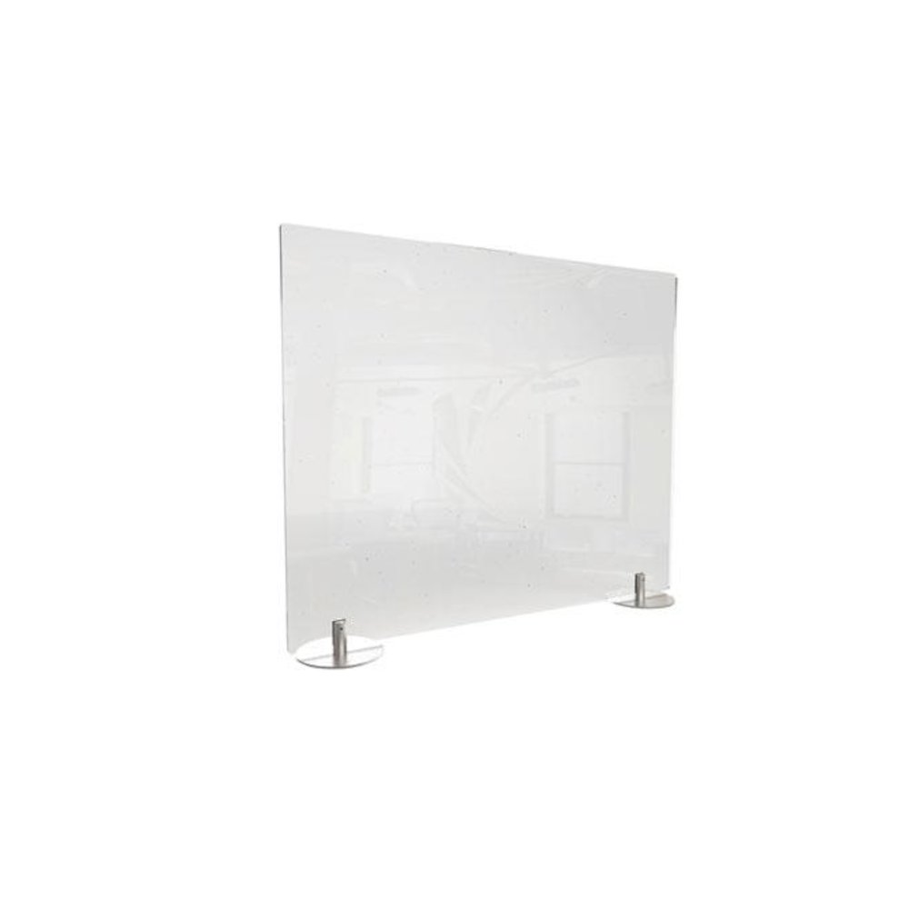 Ghent Desktop Free Standing Plastic Protection Screen, Clear, 24"H x 29"W. Picture 1