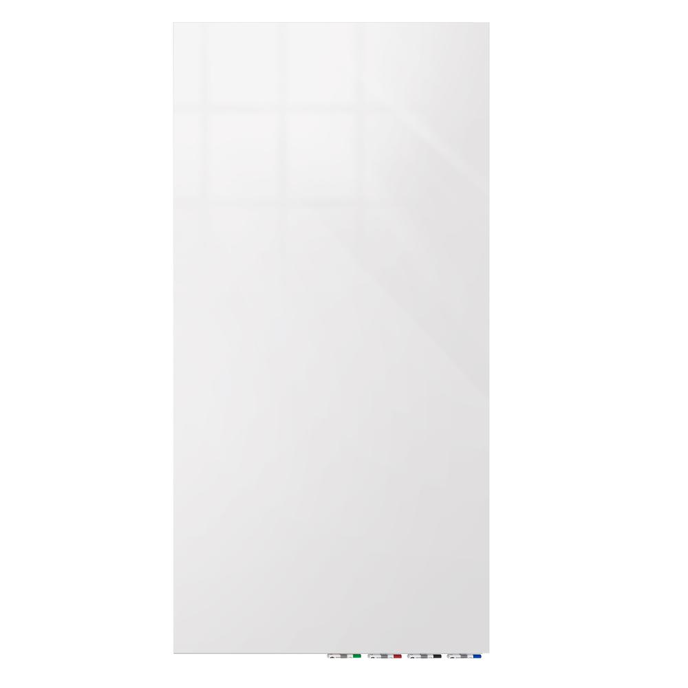 Ghent Aria 8'H x 4'W Magnetic Glass White Board, Blue Surface, Vertical, 4 Rare Earth Magnets, 4 Markers and Eraser. Picture 1