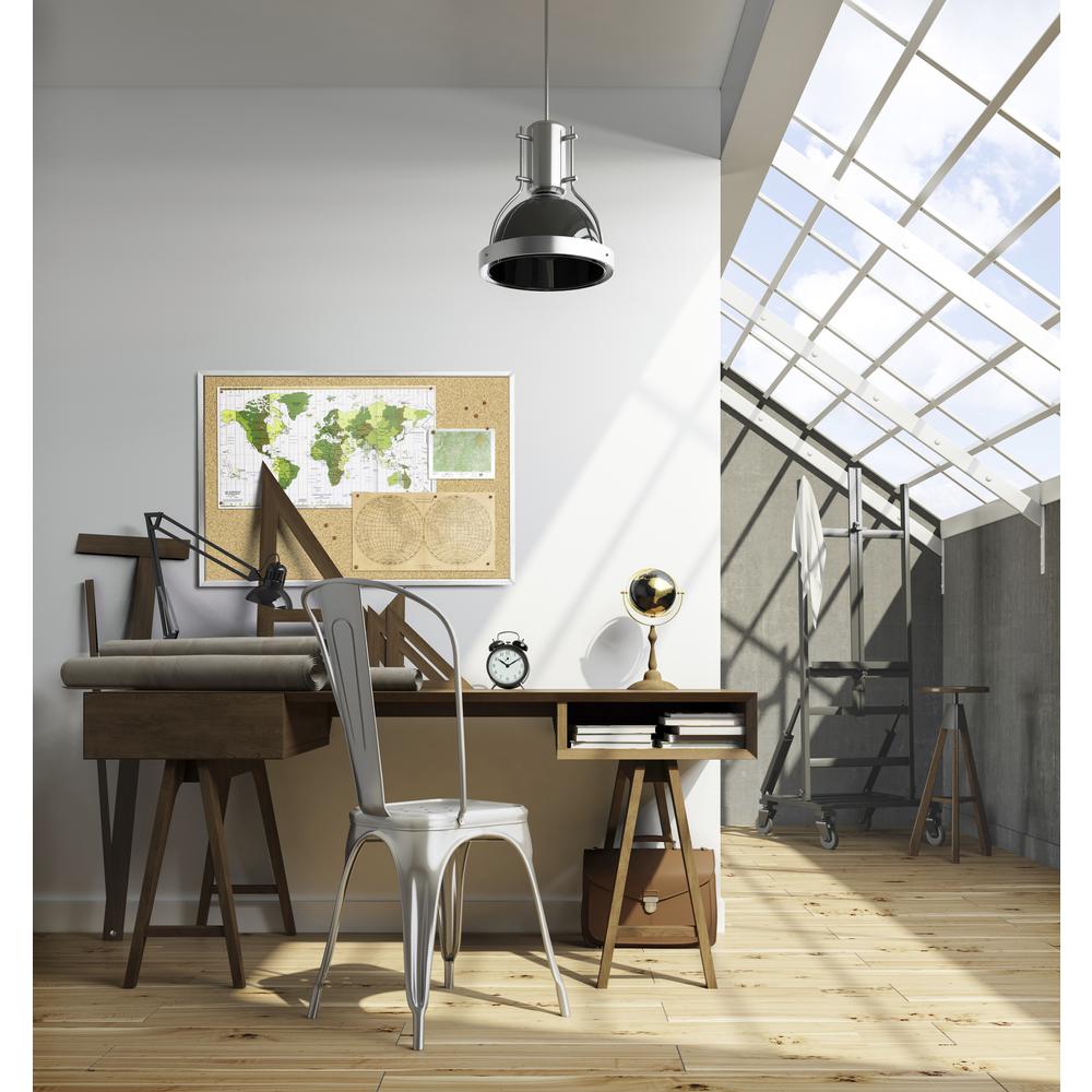 Ghent Natural Cork Bulletin Board with Aluminum Frame, 4'H x 6'W. Picture 6