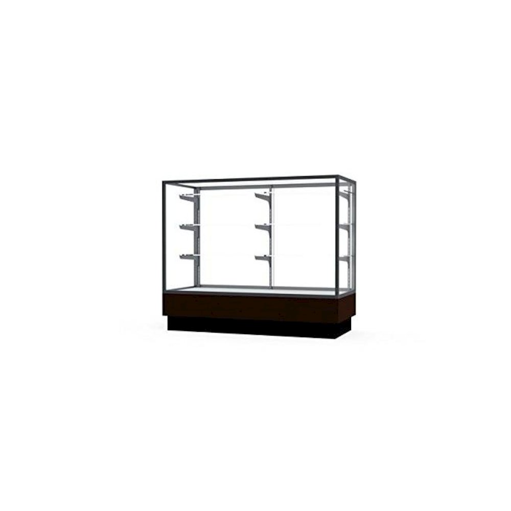 Merchandiser  48"W x 40"H x 20"D  Counter Case,  Satin Finish, Walnut Base. Picture 1