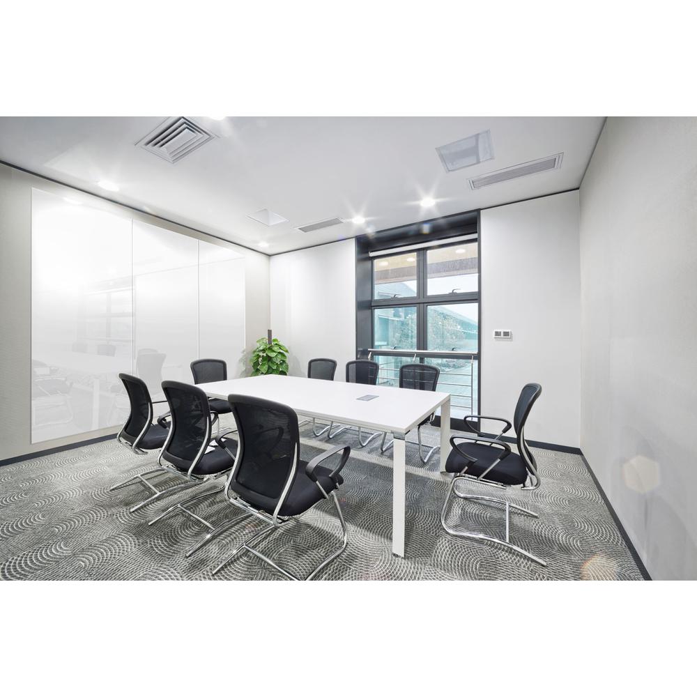 Ghent Aria 3'H x 2'W Glass White Board, White Surface, Vertical, 4 Markers and Eraser. Picture 4