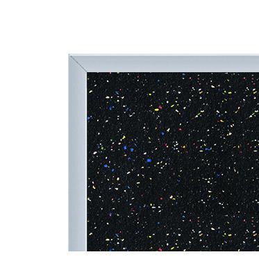 Ghent Recycled Bulletin Board with Aluminum Frame, 3'H x 5'W, Confetti. Picture 3