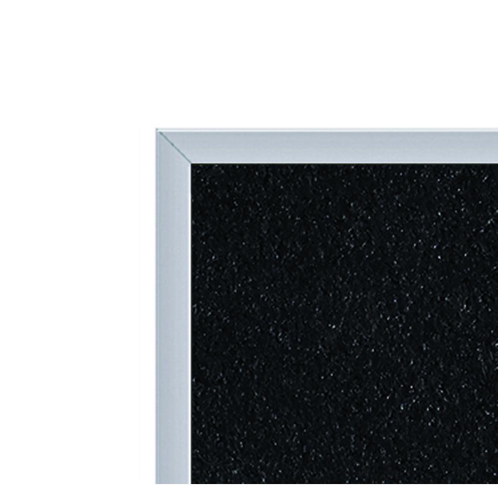 Recycled Bulletin Board, Satin Aluminum Frame, 4'H x 7' 4"W, Black. Picture 2