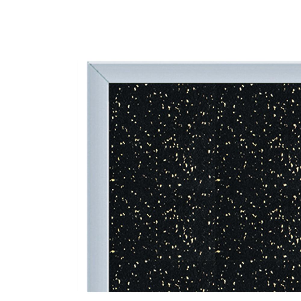 Recycled Bulletin Board, Satin Aluminum Frame, 4'H x 7' 4"W, Tan Speckled. Picture 2
