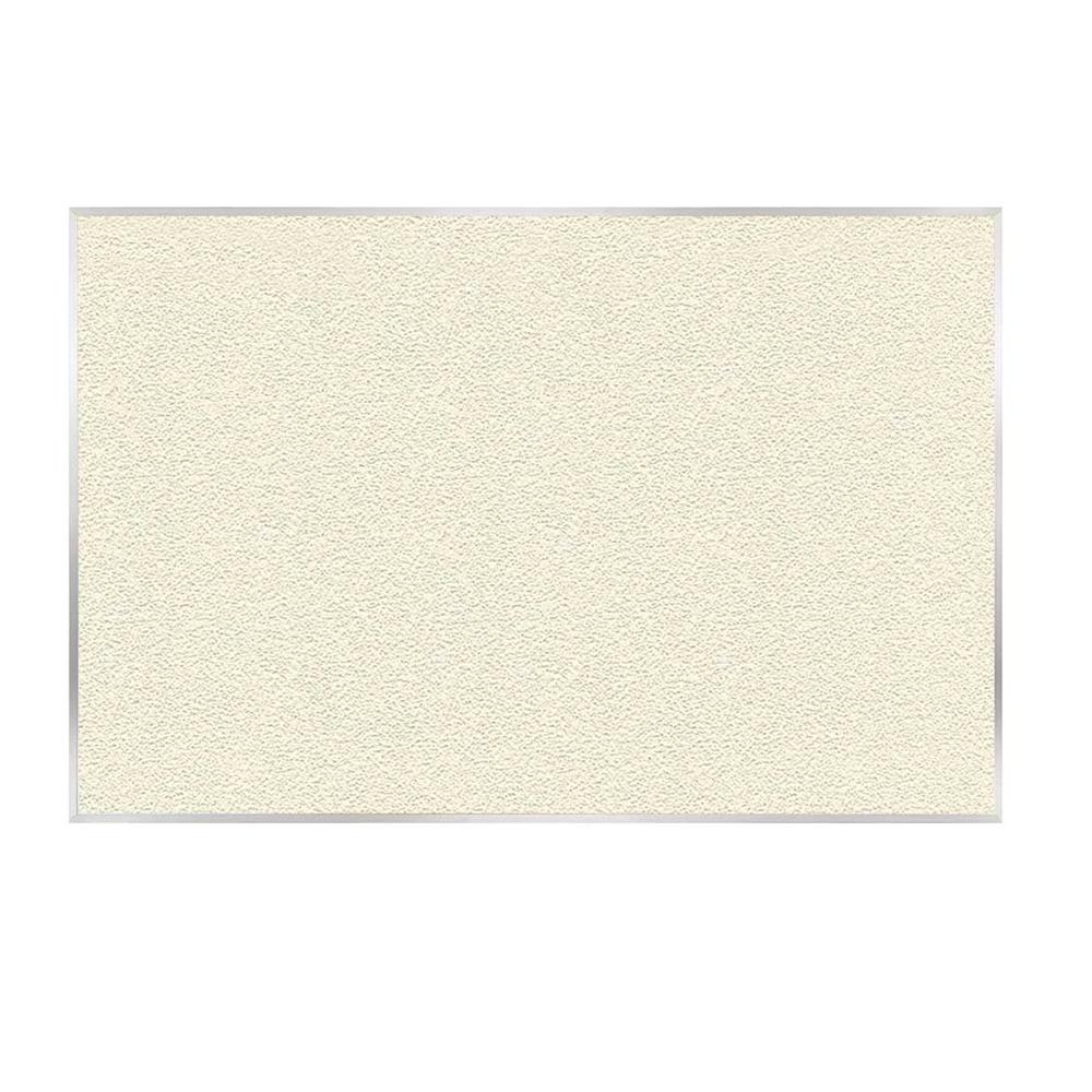 Vinyl Bulletin Board, Satin Aluminum Frame, 4'H x 7' 4"W, Ivory. Picture 1