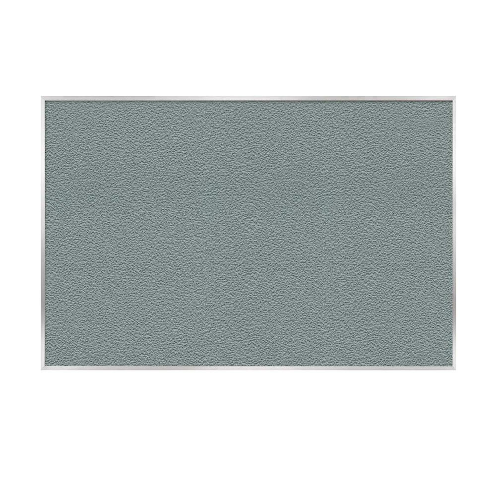 Vinyl Bulletin Board, Satin Aluminum Frame, 4'H x 7' 4"W, Stone. Picture 1