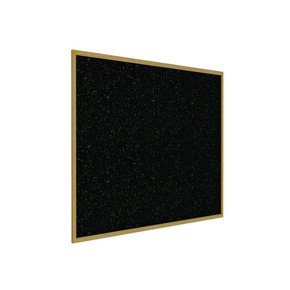 48.5"x48.5" Wood Fr, Oak Finish Recycled Rubber Bulletin Board - Confetti. Picture 1