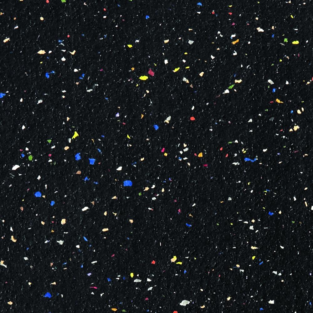 48.5"x72.5" Wood Fr, Oak Finish Recycled Rubber Bulletin Board - Confetti. Picture 2