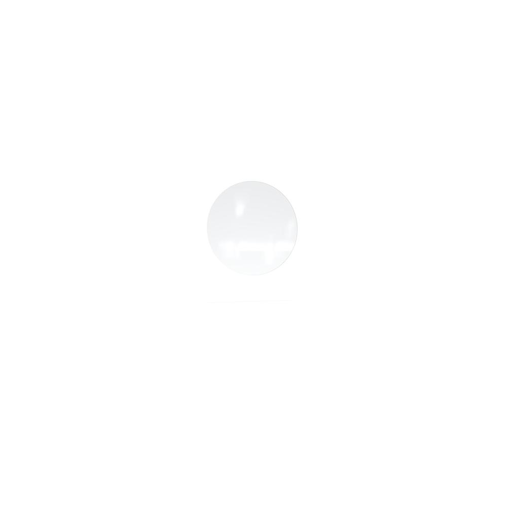 Ghent Coda Low Profile Circular Glassboard, Magnetic, White, 24" Diameter. Picture 1