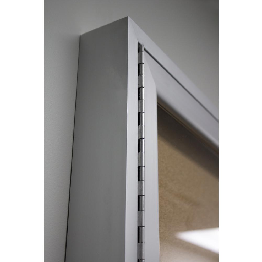 Ghent 3 Door Enclosed Natural Cork Bulletin Board with Satin Frame, 3'H x 6'W. Picture 2
