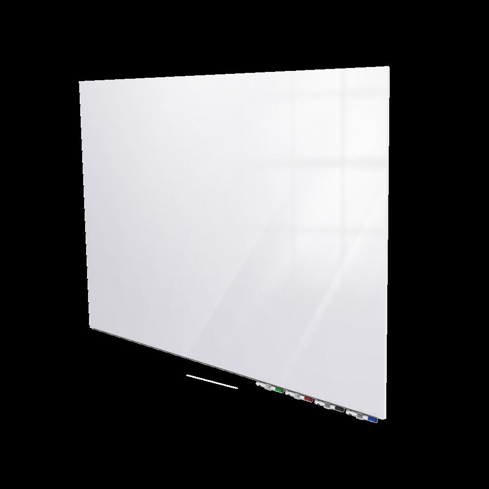 Ghent Aria 4'H x 8'W Magnetic Glass White Board, Blue Surface, Horizontal, 4 Rare Earth Magnets, 4 Markers and Eraser. Picture 3