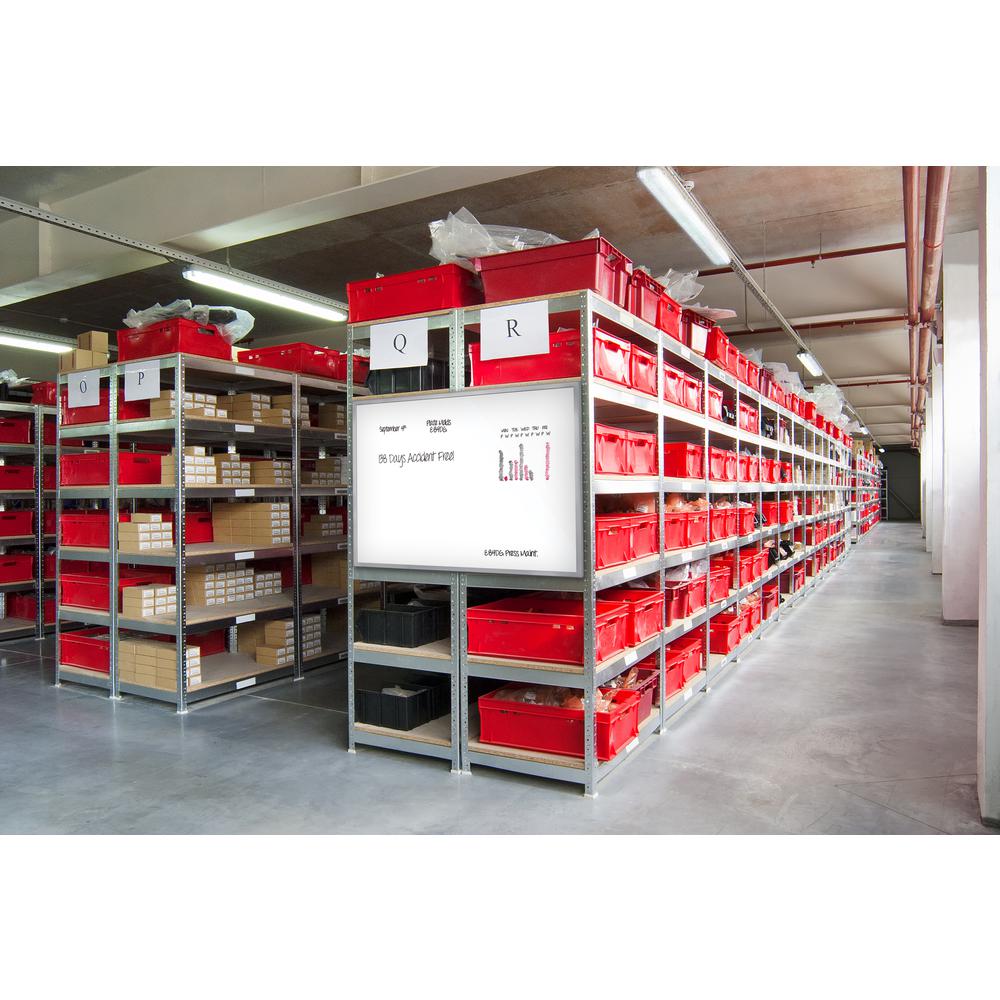 Ghent Non-Magnetic Whiteboard with Aluminum Frame, 3'H x 4'W. Picture 5