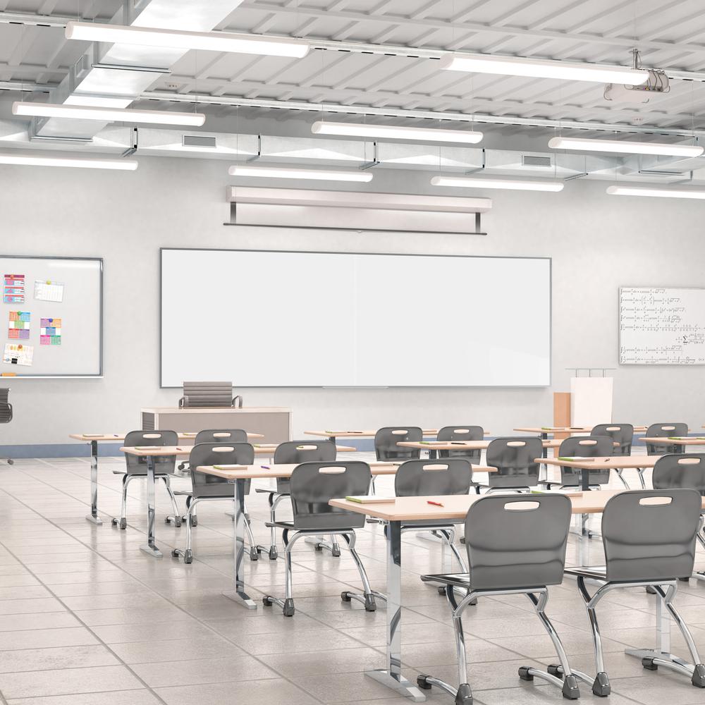 Two-Piece M2 Whiteboard w/ Aluminum Frame, Non-magnetic, 4'H x 12'W, (2 pieces). Picture 3