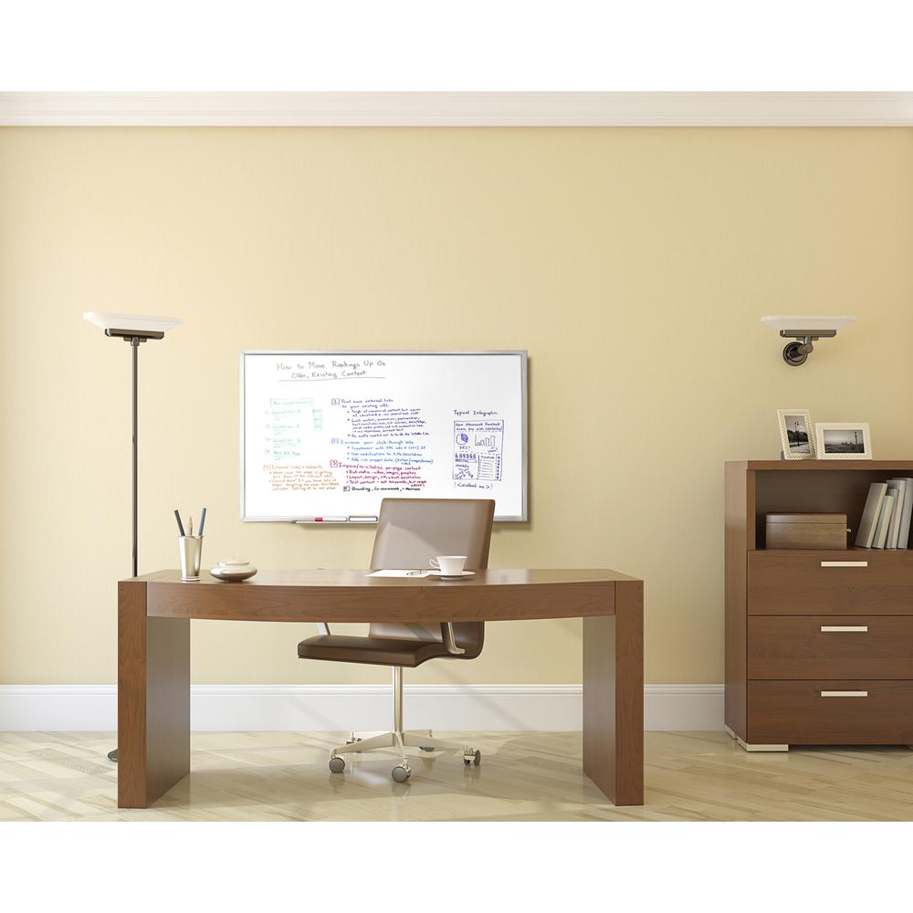 Whiteboard w/ Aluminum Frame, Non-Magnetic, 4'H x 7' 4"W. Picture 4