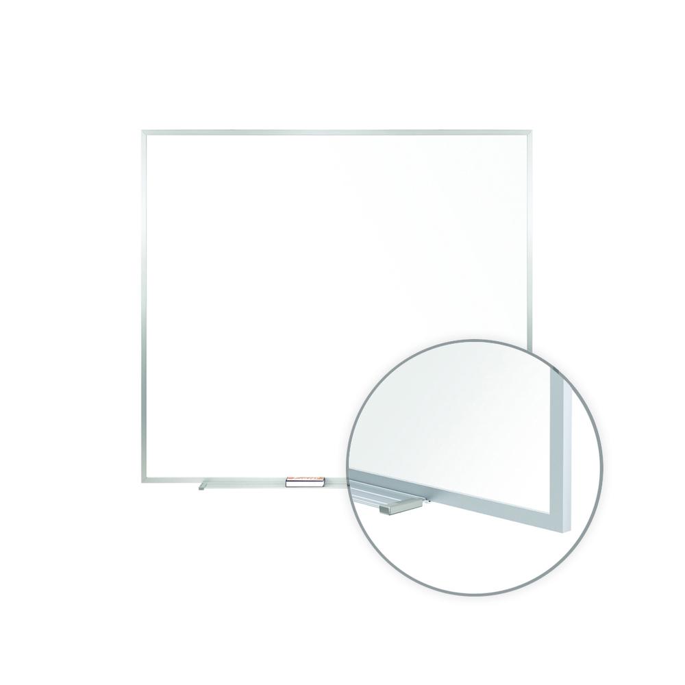 Ghent Non-Magnetic Whiteboard with Aluminum Frame, 4'H x 4'W. Picture 1