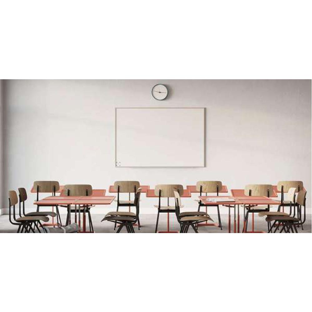 Magnetic Hygienic Porcelain Whiteboard with Aluminum Frame, 4'H x 7' 4"W. Picture 5