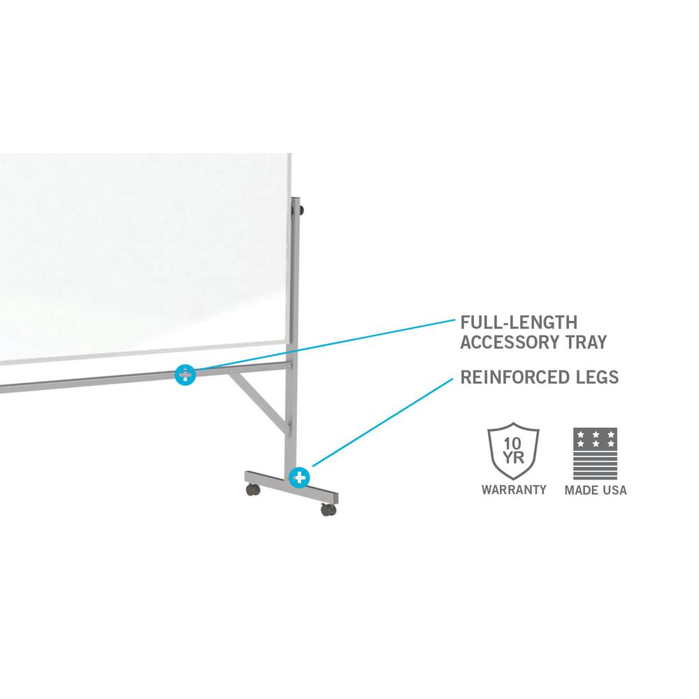 Ghent 78?"x 77¼" Alum Frame Reversible Porcelain Magnetic Whiteboard w/4 Markers & Eraser - Music Staff 2 Sides. Picture 4