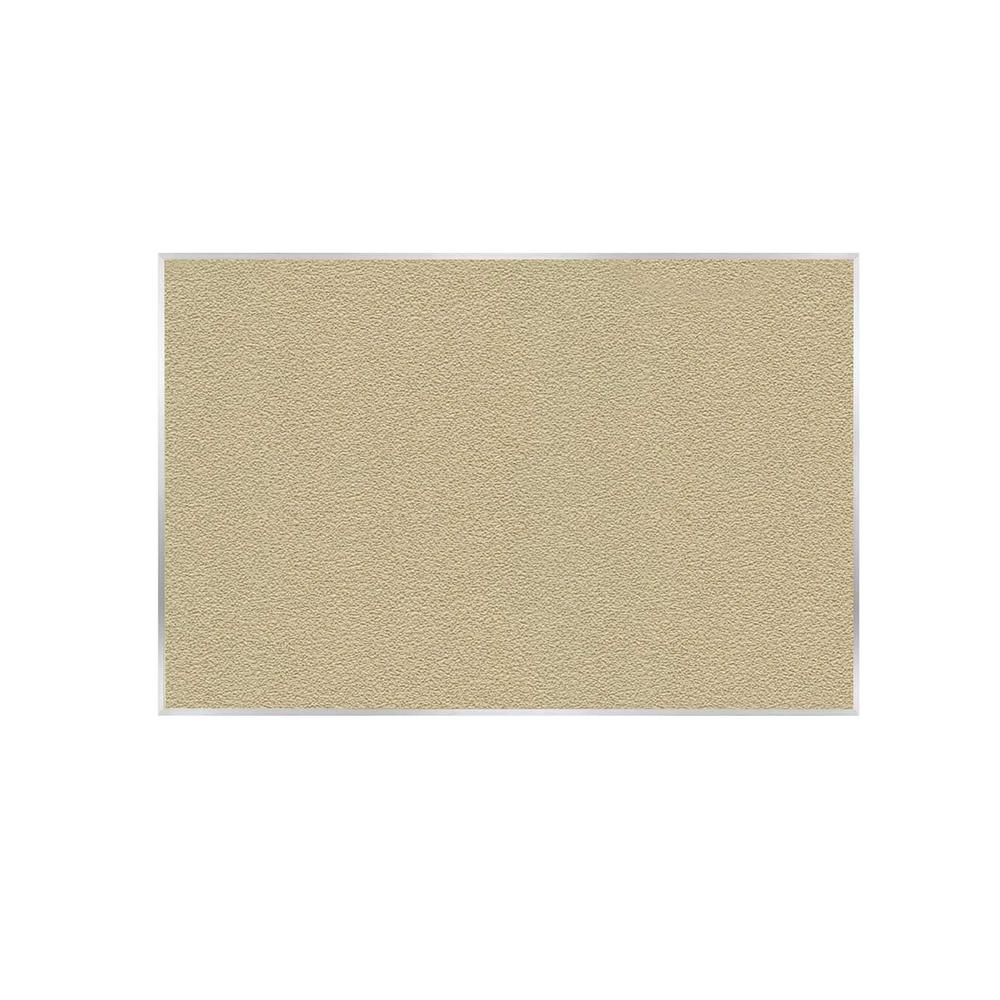 Ghent 48.5" x 120.5" Aluminum Frame Vinyl Bulletin Board - Caramel. Picture 1
