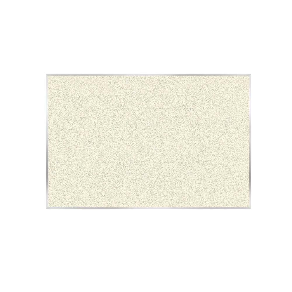 Ghent 48.5" x 96.5" Aluminum Frame Vinyl Bulletin Board - Ivory. Picture 1