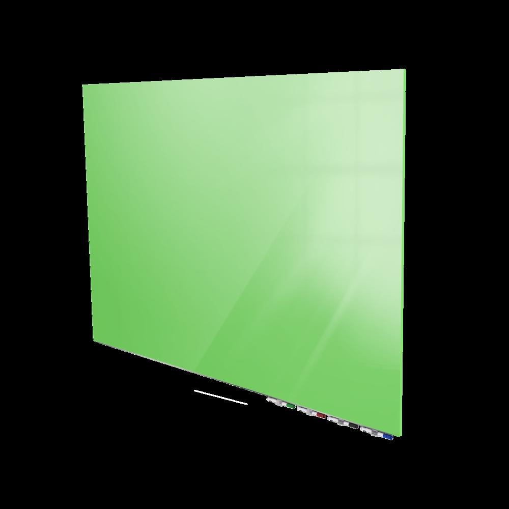 Ghent Aria 4'H x 4'W Magnetic Glass White Board, Gray Surface, , 4 Rare Earth Magnets, 4 Markers and Eraser. Picture 2