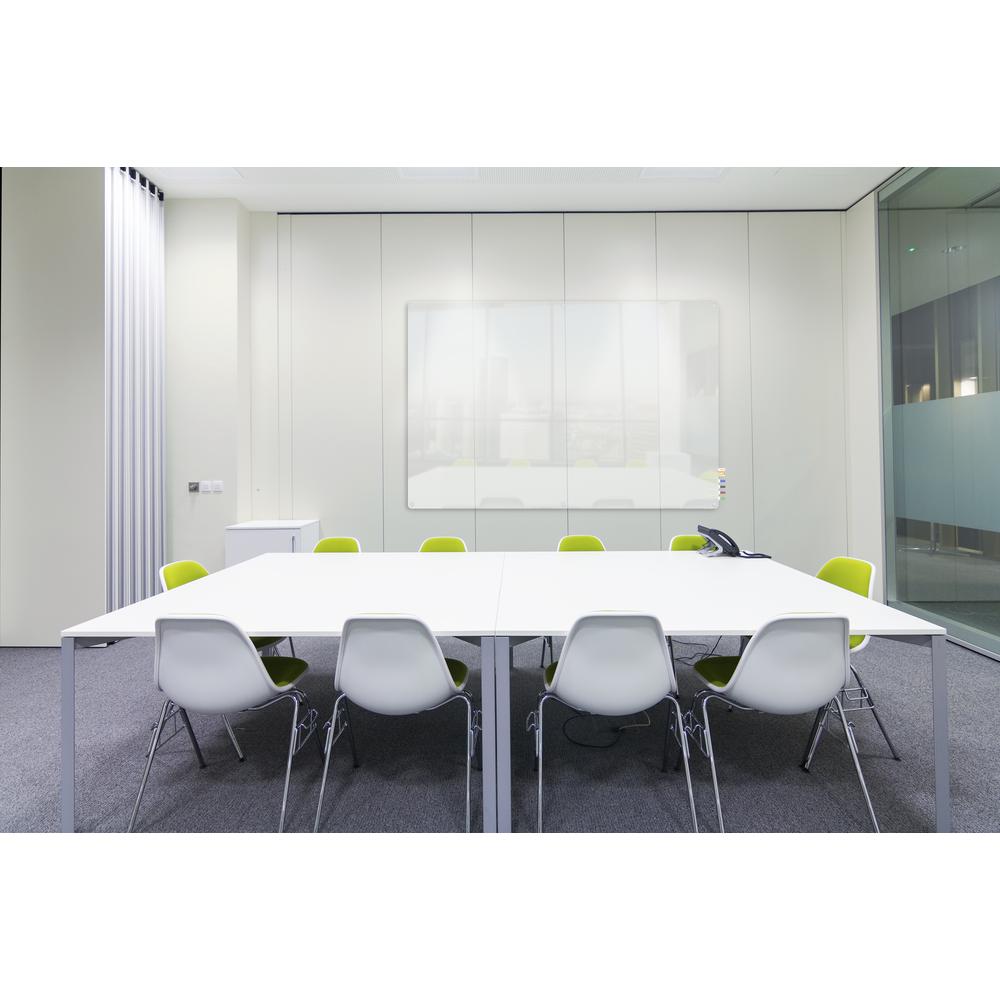 Ghent 4'x6' Harmony Frosted Glass Board - Radius Corners - 4 Markers and Eraser. Picture 3