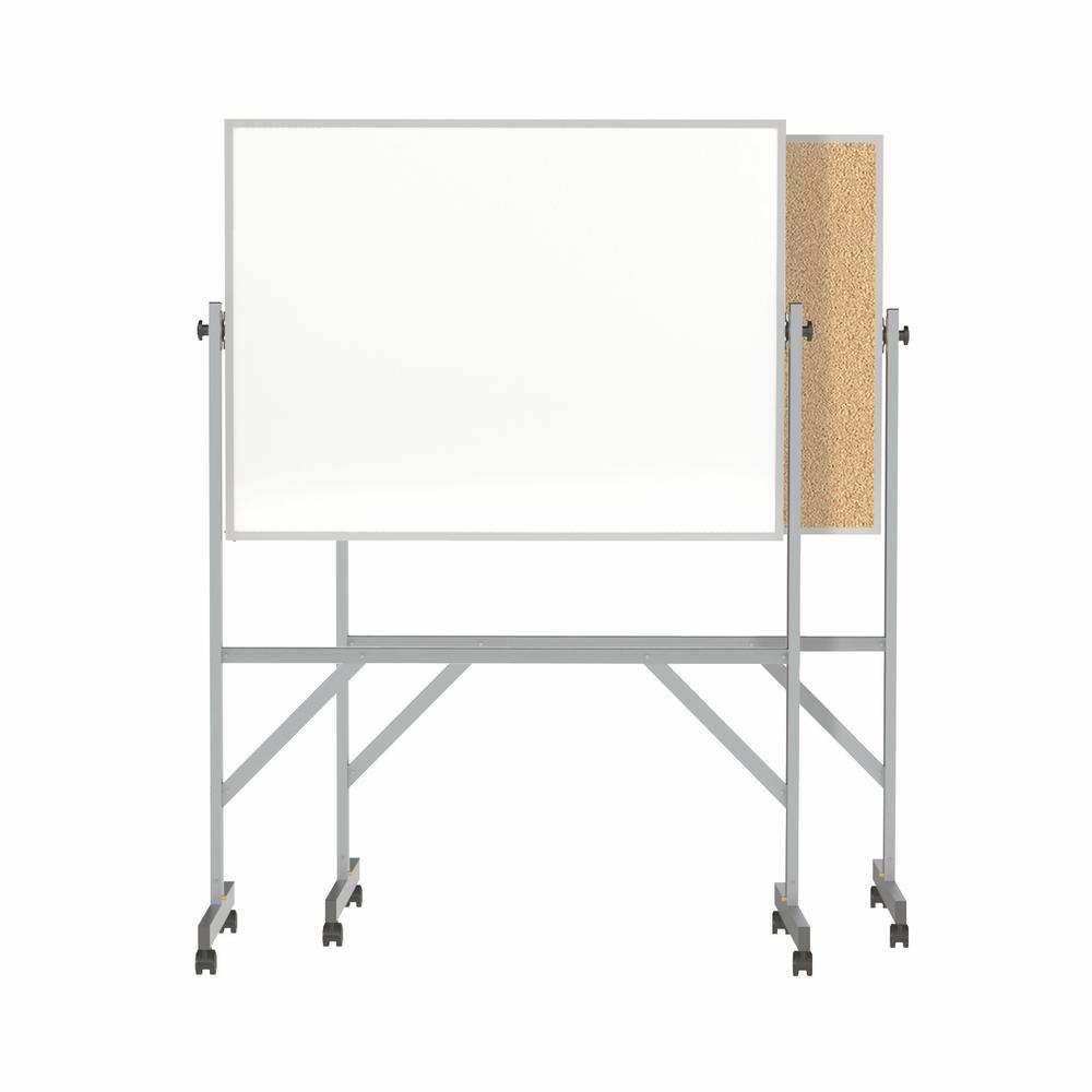 72⅛"x 53¼" Alum Frame Reversible Non-Magn Marker/ Natural Cork, 4 Mrkrs, Eraser. Picture 1