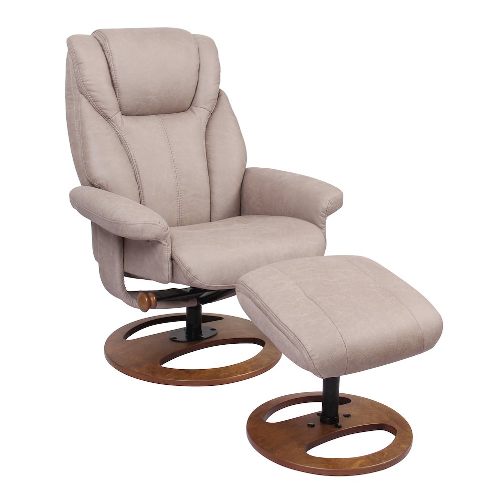 Scandinavian style recline chair & ottoman. Picture 1
