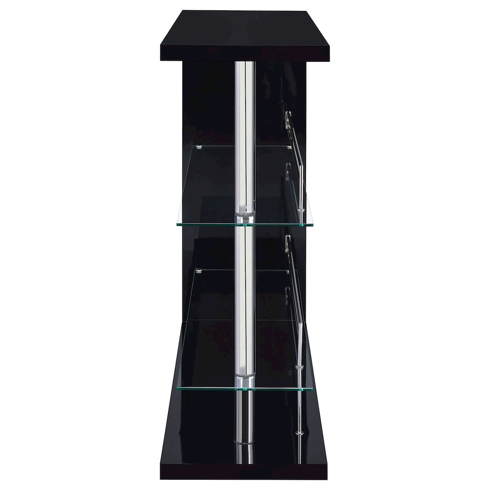 Prescott Rectangular Home Wine Table Black High Gloss. Picture 3