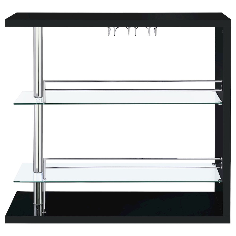 Prescott Rectangular Home Wine Table Black High Gloss. Picture 4