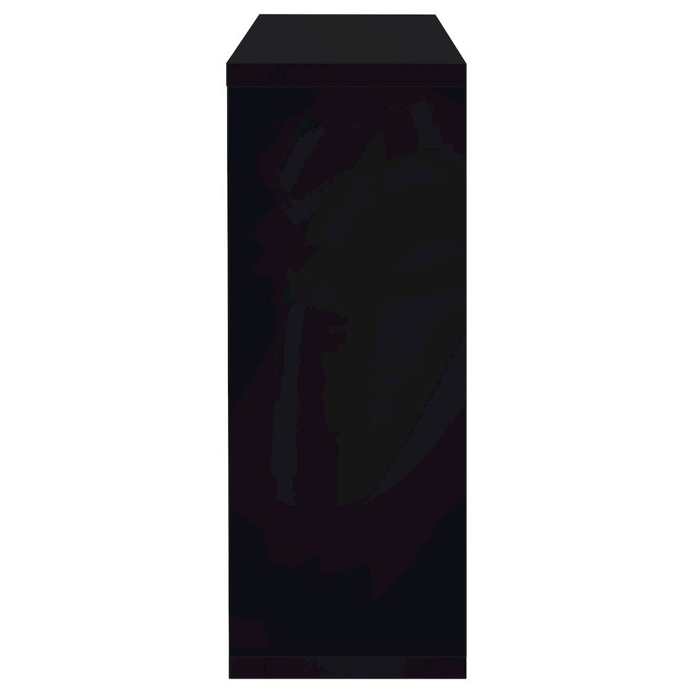 Prescott Rectangular Home Wine Table Black High Gloss. Picture 5