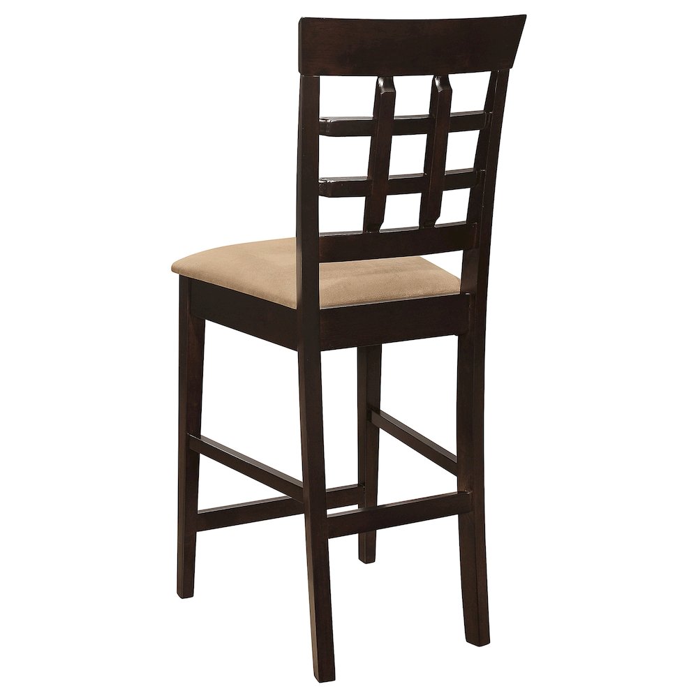 Gabriel Lattice Back Counter Chair Cappuccino (Set of 2). Picture 7