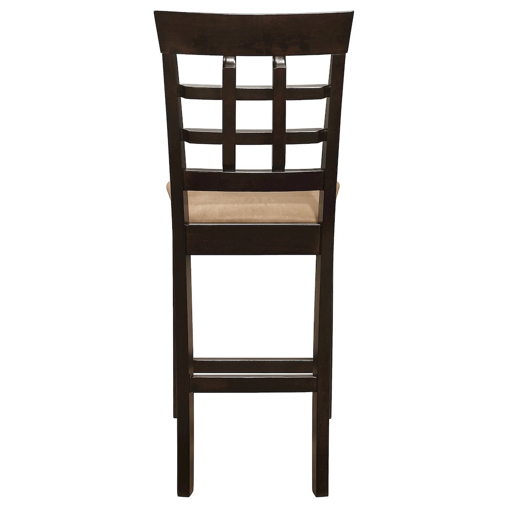 Gabriel Lattice Back Counter Chair Cappuccino (Set of 2). Picture 8